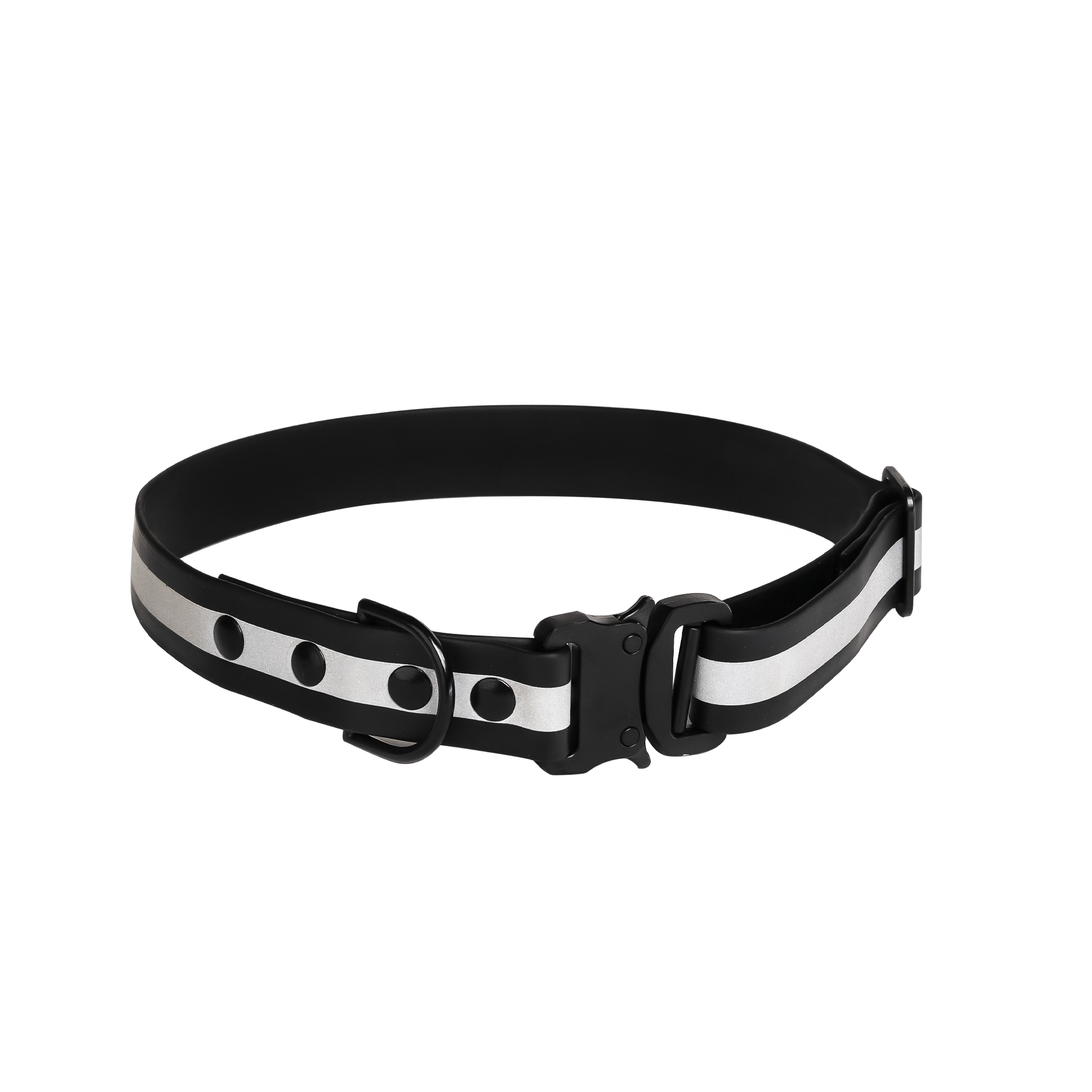 Adil'S Biothane Reflective Dog Collar 1 inch Width - Waterproof Heavy Duty Dog Collars with Quick Release Buckle & D-Ring for leashes Fits Small, Large & Medium Dogs